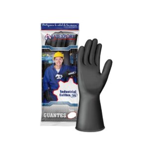 GUANTE INDUSTRIAL CORTO NEGRO