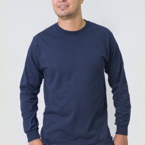 CAMISETA EN FRANELA MANGA LARGA PUÑO RIB