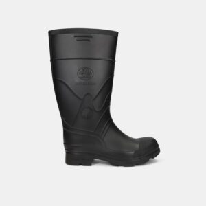 BOTA EN PVC NEGRA CON PUNTERA