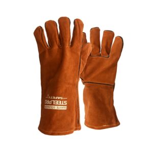 GUANTE SOLDADOR CARNAZA NARANJA S/R